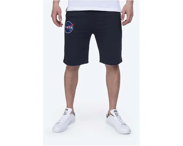 Alpha Industries pantaloni scurti barbati, culoarea bleumarin 116362.07-navy