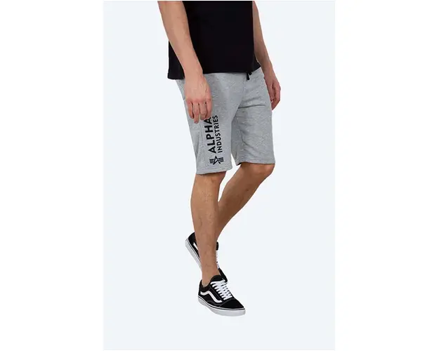 Alpha Industries pantaloni scurti Basic barbati, culoarea gri 116364.17-grey