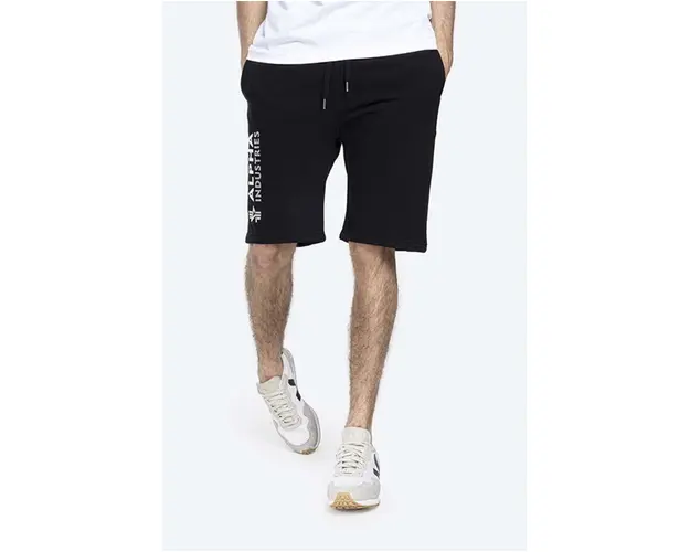 Alpha Industries pantaloni scurti Basic barbati, culoarea negru 116364FP.530-black