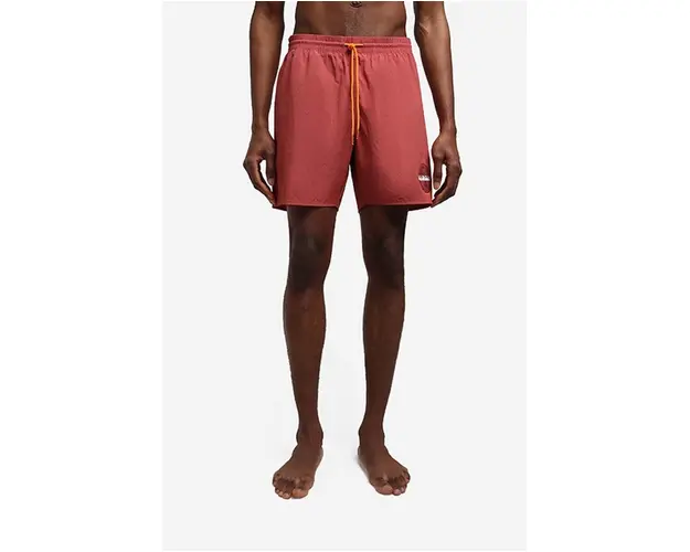 Napapijri pantaloni scurti de baie barbati, culoarea rosu, uni NA4G5C.RE6-RE6