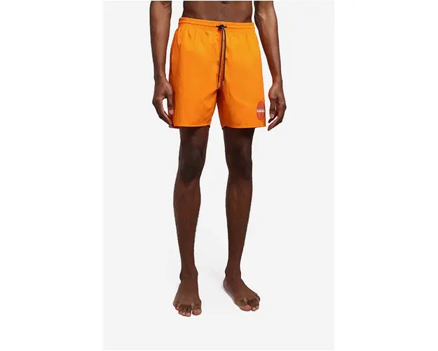 Napapijri pantaloni scurti de baie barbati, culoarea portocaliu, uni NA4G5C.AR9-AR9
