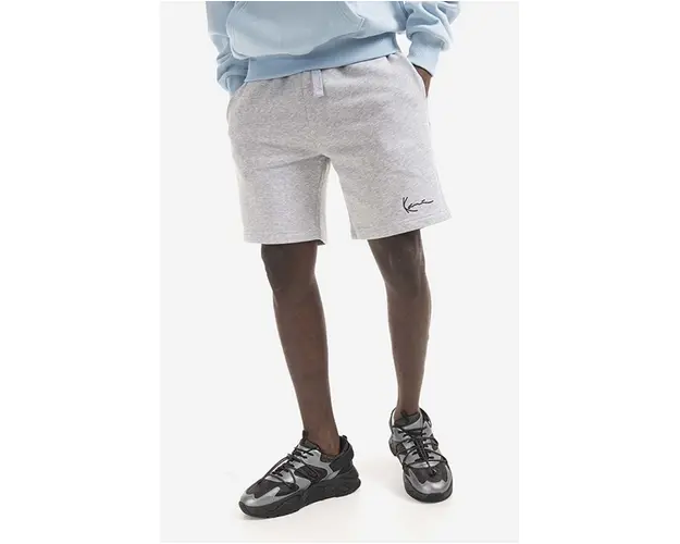 Karl Kani pantaloni scurti barbati, culoarea gri, melanj 6013064-grey