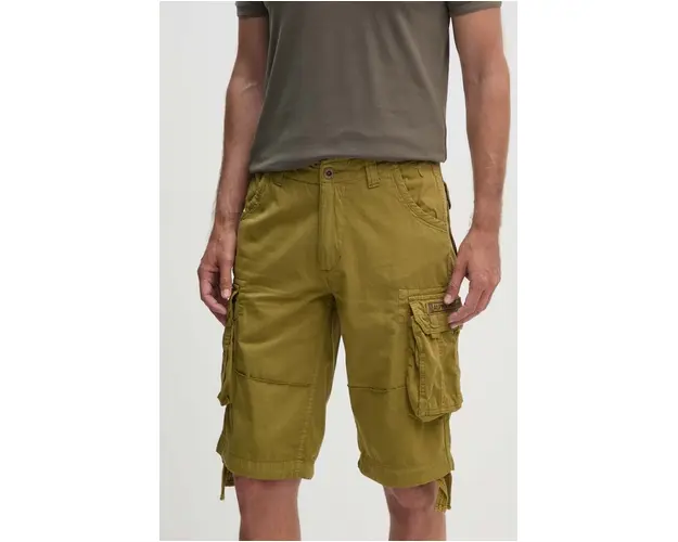 Alpha Industries pantaloni scurti din bumbac Alpha Industries Jet Short 191200 440 culoarea maro 191200.440-brown