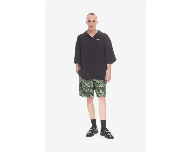 Wood Wood pantaloni scurti barbati, culoarea verde 12315205.7184-DARKGREEN