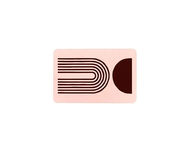 Artsy Doormats covoras de baie Abstract Half Moon