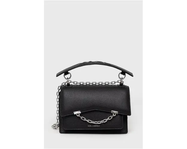 Karl Lagerfeld poseta de piele culoarea negru