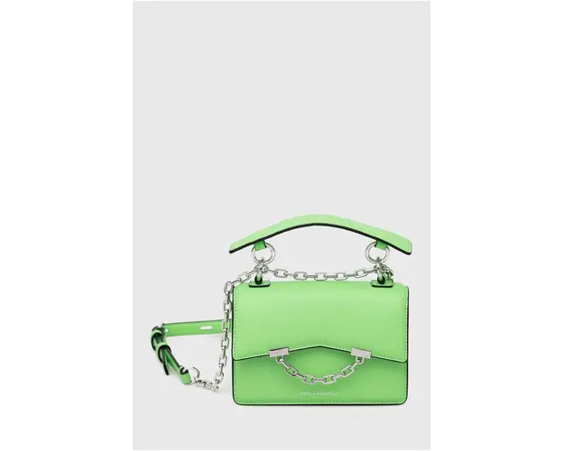 Karl Lagerfeld poseta de piele culoarea verde