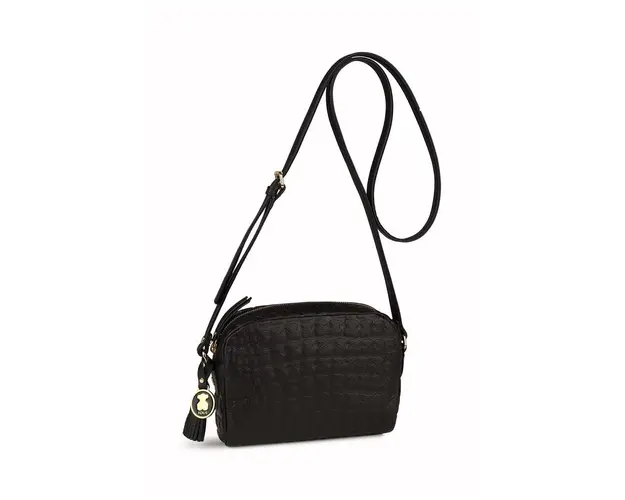 Tous poseta de piele culoarea negru 2001066751