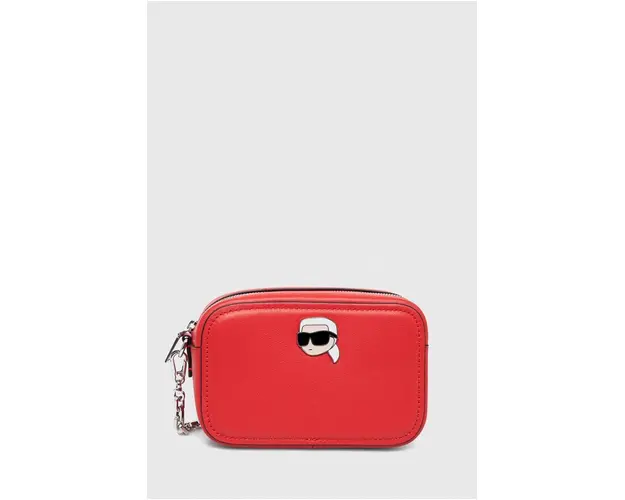 Karl Lagerfeld poseta de piele culoarea rosu