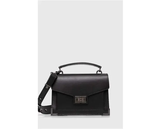 The Kooples poseta de piele culoarea negru
