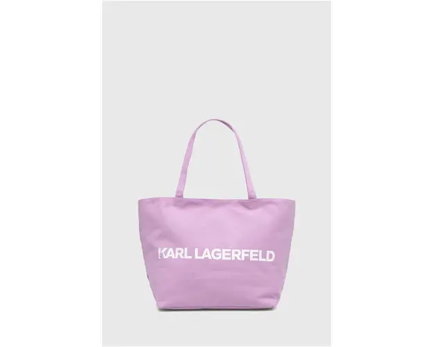 Karl Lagerfeld geanta de bumbac culoarea violet