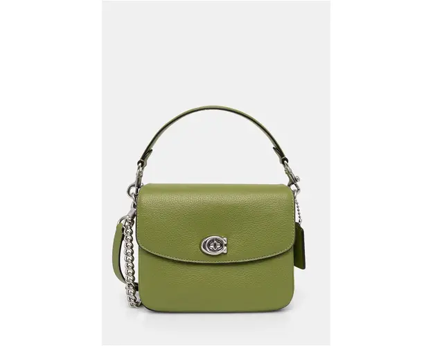 Coach poseta de piele Cassie 19 culoarea verde, CV437