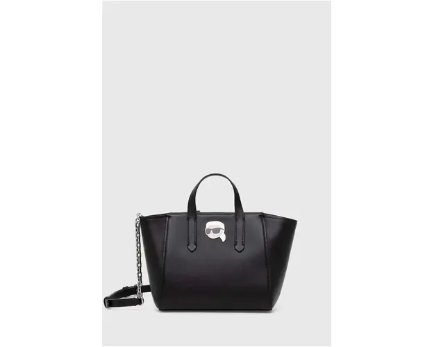 Karl Lagerfeld poseta de piele culoarea negru, 245W3051