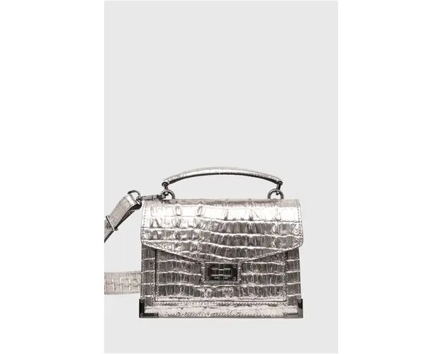 The Kooples poseta de piele culoarea argintiu, AFSEMILYS105