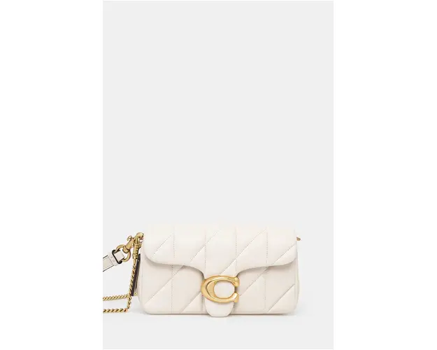 Coach poseta de piele Tabby culoarea bej, CP018