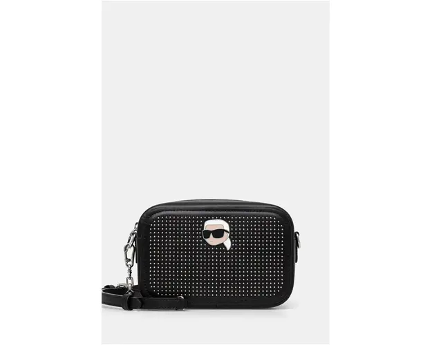 Karl Lagerfeld poseta de piele culoarea negru, 246W3028