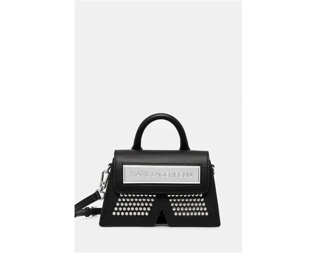 Karl Lagerfeld poseta de piele culoarea negru, 246W3092
