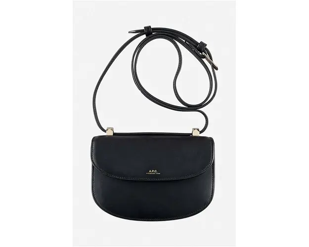 A.P.C. poseta de piele Geneve Mini culoarea negru PXAWV.F61415-BLACK