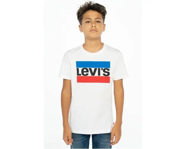 Levi's Tricou copii culoarea alb, cu imprimeu