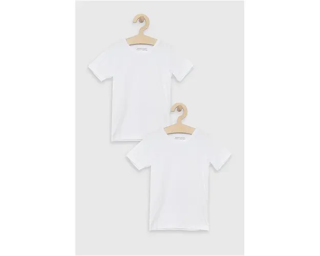 United Colors of Benetton tricou copii culoarea alb, neted