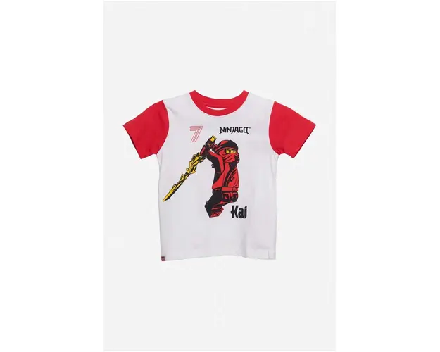 Lego tricou de bumbac pentru copii culoarea alb, cu imprimeu, Koszulka Lego Wear T-shirt SS 12010620 102