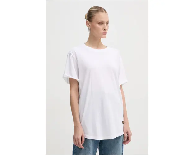 G-Star Raw tricou din bumbac culoarea alb