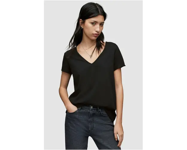 AllSaints tricou din bumbac culoarea negru
