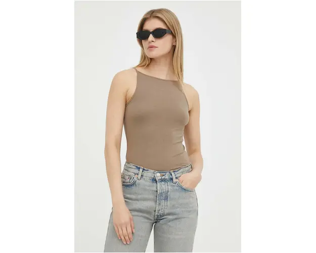 Samsoe Samsoe top femei, culoarea bej