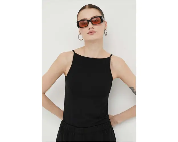 Samsoe Samsoe top femei, culoarea negru