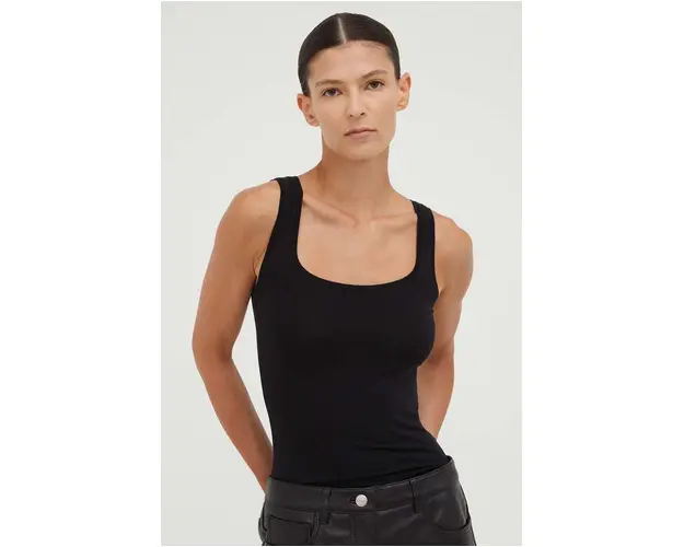 Samsoe Samsoe top femei, culoarea negru