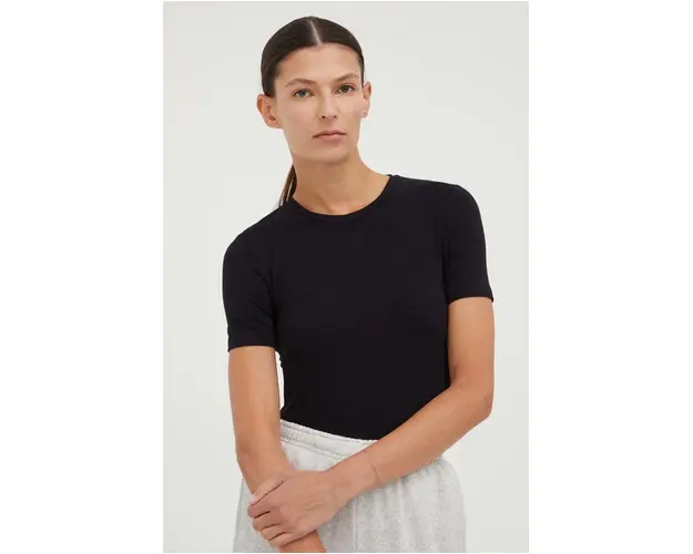 Samsoe Samsoe tricou femei, culoarea negru