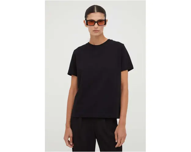 Samsoe Samsoe tricou din bumbac culoarea negru