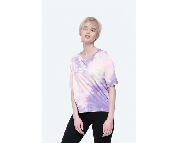 Alpha Industries tricou din bumbac Basic Tee Batik COS Wmn culoarea roz 116083.536-pink