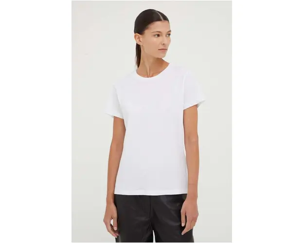 Samsoe Samsoe tricou din bumbac culoarea alb