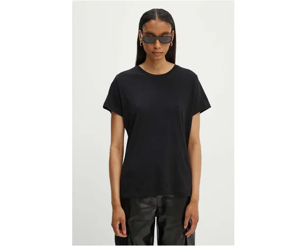 Samsoe Samsoe tricou din bumbac culoarea negru