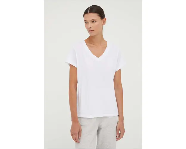Samsoe Samsoe tricou din bumbac culoarea alb