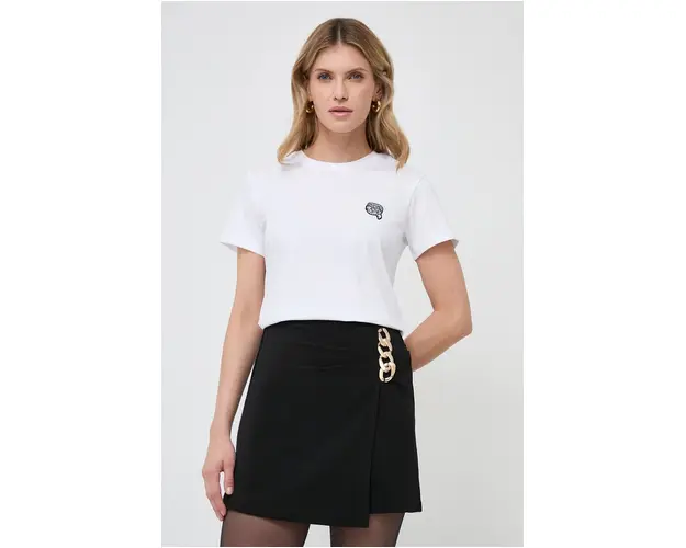 Karl Lagerfeld tricou din bumbac femei, culoarea alb