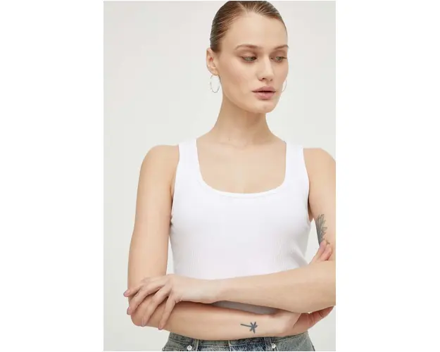 Samsoe Samsoe top femei, culoarea alb