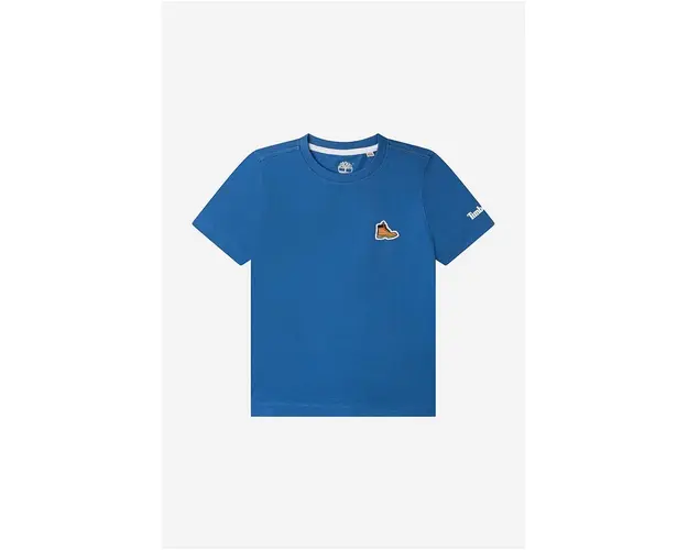 Timberland tricou de bumbac pentru copii Short Sleeves Tee-shirt culoarea rosu, neted