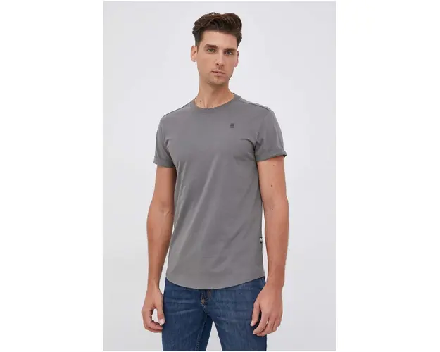 G-Star Raw tricou din bumbac culoarea verde, neted