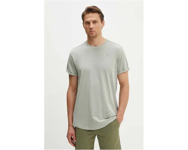 G-Star Raw tricou din bumbac barbati, culoarea alb, neted