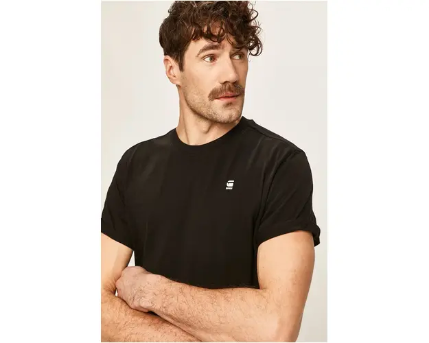 G-Star Raw tricou din bumbac culoarea negru, neted