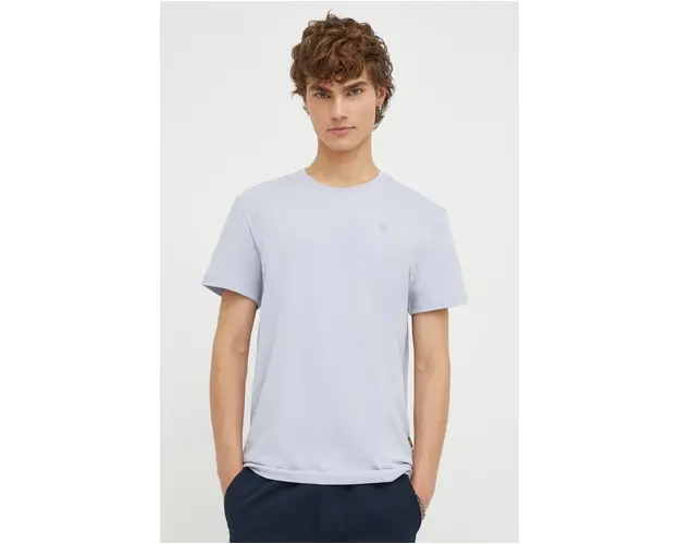 G-Star Raw tricou din bumbac barbati, culoarea violet, neted