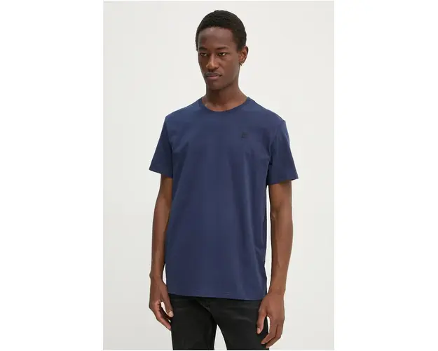 G-Star Raw tricou din bumbac barbati, culoarea albastru marin, neted