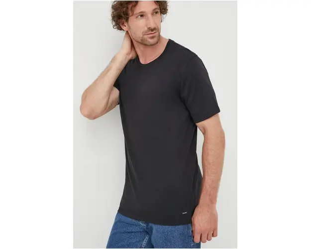 MICHAEL Michael Kors tricou din bumbac culoarea negru, neted