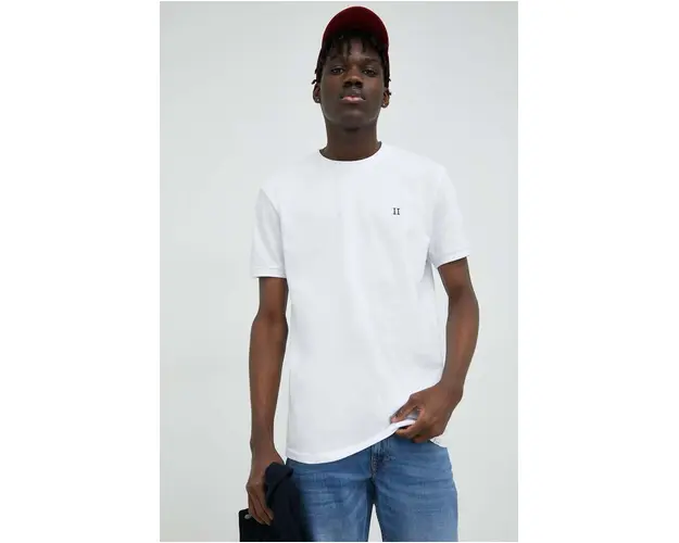 Les Deux tricou din bumbac culoarea alb, neted