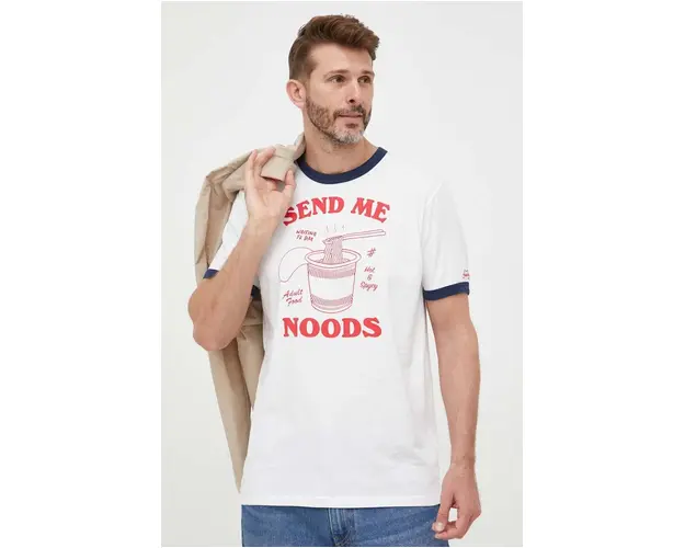 MC2 Saint Barth tricou din bumbac culoarea alb, cu imprimeu
