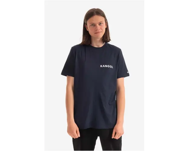 Kangol tricou din bumbac Heritage Basic culoarea bleumarin, cu imprimeu KLHB003-OFFWHITE