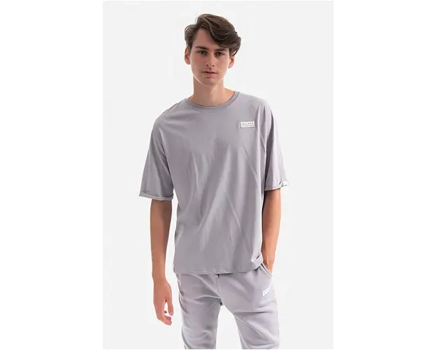 Alpha Industries tricou din bumbac barbati, culoarea gri, uni 118532.643-grey