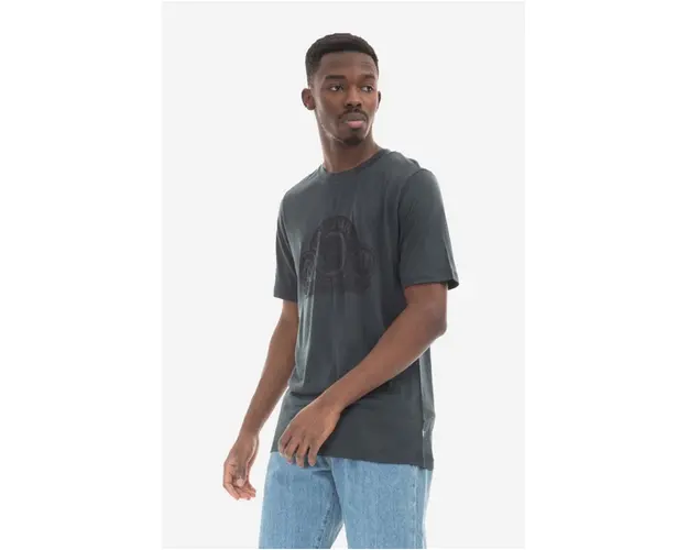 Fjallraven tricou de lana Abisko Wool Classic culoarea verde, cu imprimeu F84117